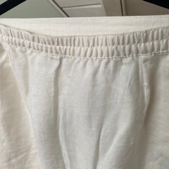 L.L. Bean Linen Classic Fit Straight Midi Skirt Size 18 Reg White A Line Basic - Picture 8 of 16